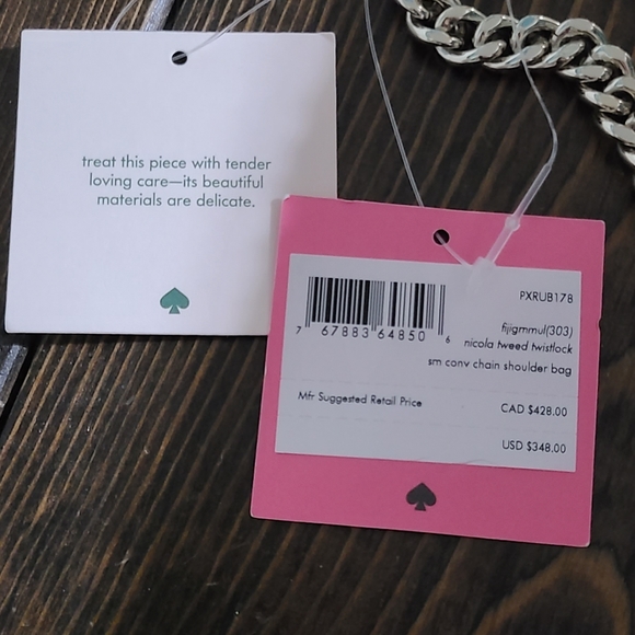 Kate Spade Nicola Tweed Twist Lock Bag - Picture 10 of 11